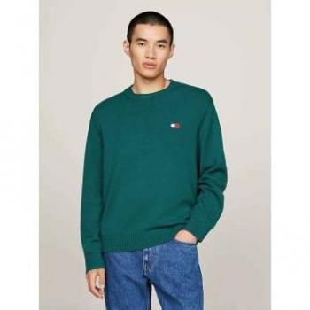 Jersey Casual de Lana con Parche Tommy Verde L