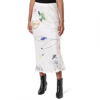 Bianca Maxi Desigual Gonna con Tratti