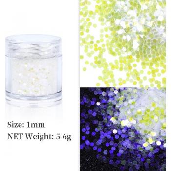 3D Gold Silver Mini Hexagon Glitter Flakes