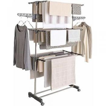 Stendibiancheria inox Maxima pieghevole grigio altezza 145 cm