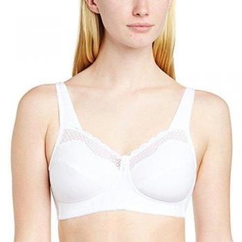 Bestform Cotton Comfort Full Cup - Sujetador para mujer, color blanco, talla 115G