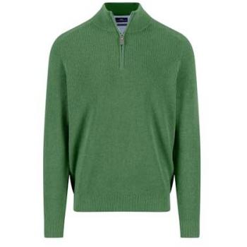 Fynch-Hatton Pull à Demi-Zip Vert Foncé XL