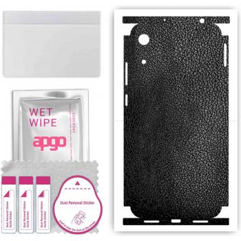 Premium Black Leather Vinyl Cover – Honor 8A 2020