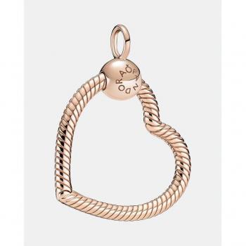 Charms Pendentif Cœur Métal doré à l'or rose fin 585/1000 Pandora Moments