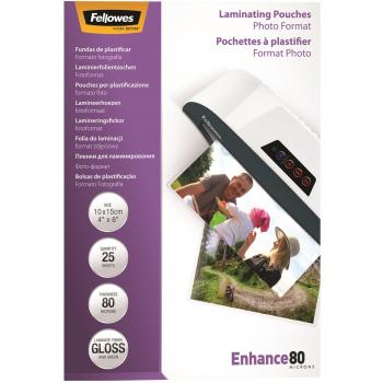 Pochettes Photo Fellowes 80 Microns - Pack de 25 - 108 x 159 mm