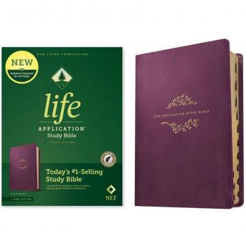 NLT Life Application Study Bible Third Edition (Leatherlike Purple Indexed Red Letter)