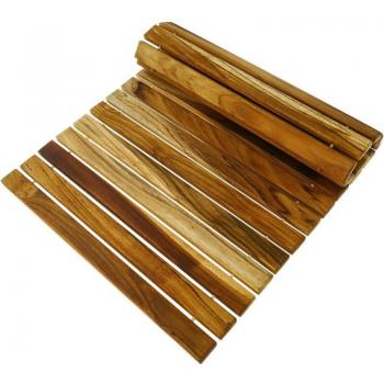 Rectangular Teak Shower Bath Tray 60 x 40 cm