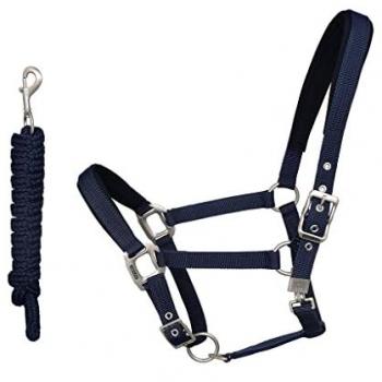 Kingsland Halfter Classic Nylon mit Strick Cob Navy