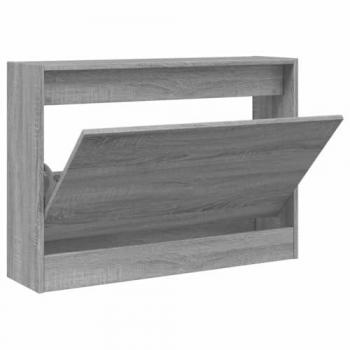 Armoire à Chaussures avec Étagères et Tiroir, Meuble de Rangement pour Couloir, Design Sonoma Gris en Bois d'Ingénierie