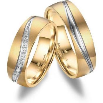 MARRYA Titan‑Trauring (Gold/Silber) – Herren & Damen