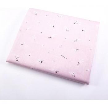 Printed Pink Cotton Twill Fabric for Patchwork
