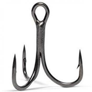 Hameçon triple carnassier VMC Inline 2X renforcé 7554 - Black Nickel - Par 5