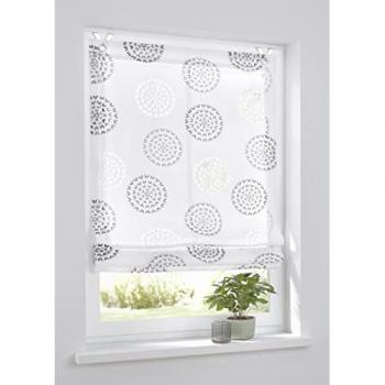 Heine Home Raffrollo – 2‑Stufen‑Rundrolls (grau/anthrazit/weiß), 60 cm × 140 cm