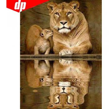 Set Colore Dorato Giraffa per Pittura a Diamanti 20x30