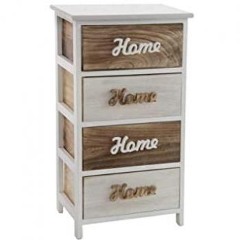 Cassettiera home bicolore cucina soggiorno cm 40x 29 x 73 h