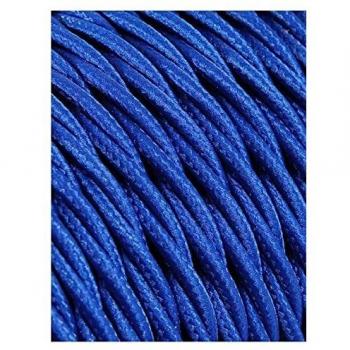 Câble tressé bleu 5 m – 2 × 0,75 mm C‑75 – usage intérieur – vendu à l’unité