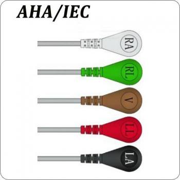 NIHON KOHDEN 12-Pin ECG Lead Cable with Clip