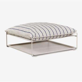 Pouf de Jardin Amaro Sklum Beige - Bleu Marin