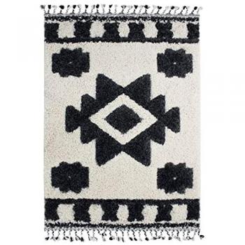 Tapis Triangles Ethnique Crème & Gris