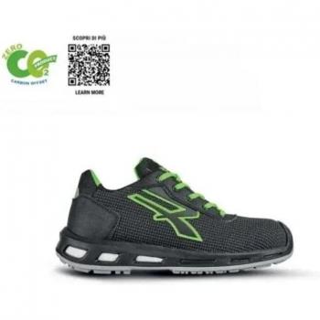 Calzado Industrial U-Power Malibu en Negro y Verde (Talla 44 EU)