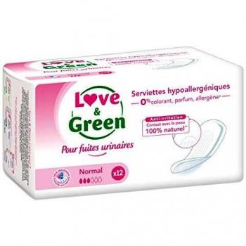 Toalhas Incontinência Normal Love & Green - Hipoalergênicas 12 uds