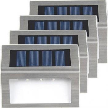 Stainless Steel Solar Power Garden Light - 3 LEDs Waterproof