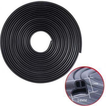 EPDM Rubber Car Door Seal Strip - 4m Noise Insulation Weatherstrip with Strong Adhesive