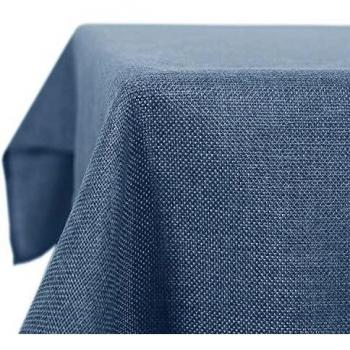 Nappe Rectangulaire Anti‑tâche Deconovo Bleu Effet Lin