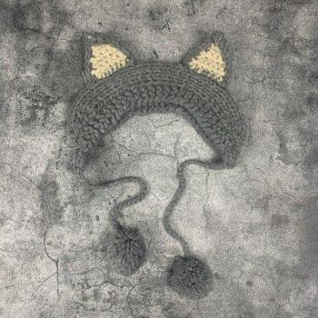 Chapeau tricoté oreilles de chat
