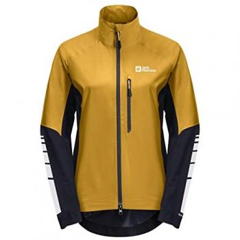 Fahrradjacke JACK WOLFSKIN MOROBBIA 2.5L JKT W Gr. L (42/44), gelb (golden, spice)