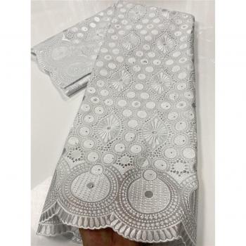 Tissu Dentelle Nigérian Voile pour Robe