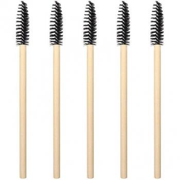 Disposable Bamboo Eyebrow & Lash Brush Set – 50 Pieces
