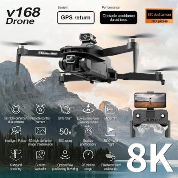 Drone V168 PRO 8K con Motore Brushless e Funzione Evitamento Ostacoli