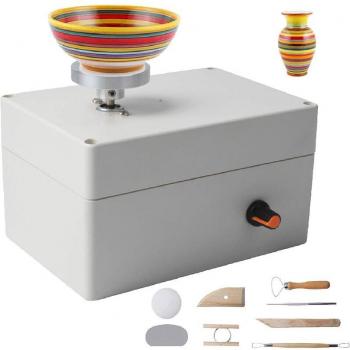 USB Pottery Making Kit with Electric Wheel and 6 Clay Tools