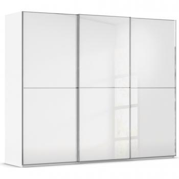 Kleiderschrank Schwebetürenschrank „SCALE‑DUO“ – 3‑Zierleisten-Glasfront, Made in Germany