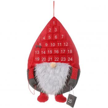 Santa Christmas Advent Calendar with Wall Pockets