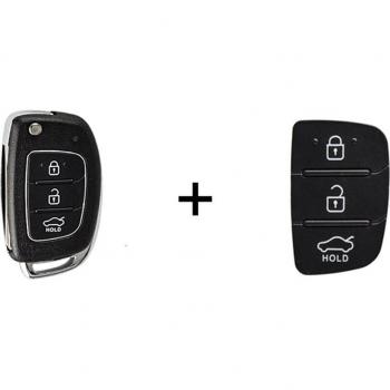OkeyTech Flip Folding Car Key Shell for Hyundai Santa Fe