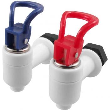 Water Dispenser Tap Set 2 Pcs Red Blue White