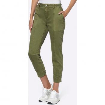 Jean 7/8 délavé mode - Rick Cardona - vert olive VERT OLIVE 50