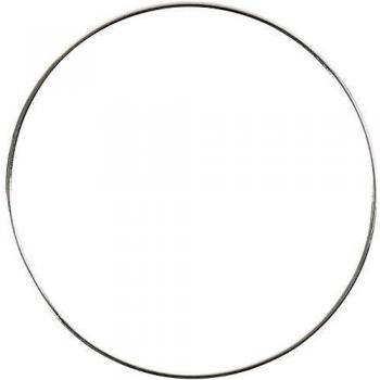Anneau métallique, 7 cm, 1,5 mm, argent, 10 pièces | 52343
