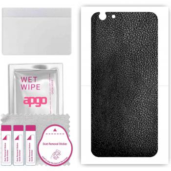 IPhone 6 Plus Protective Vinyl Skin - Black Leather Design