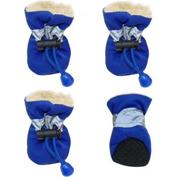 Botas para perros y gatos, impermeables y antideslizantes, calcetines cálidos para invierno, protector de patas, tallas S, M y L, 4 unidades