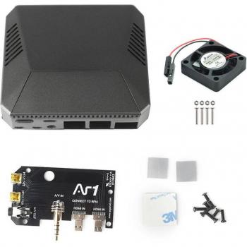 Metal ABS Shell for Raspberry Pi 4 with Heat Sinks and Fan