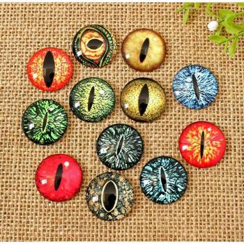Glass Scrapbooking Cabochons - Mixed Color Evil Eye
