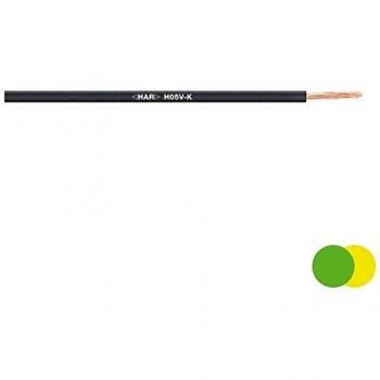 Cable de conexión H05V-K 0,5 mm² 100 m verde/amarillo