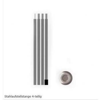 Bent Stahlaufstellstange, 4-teilig