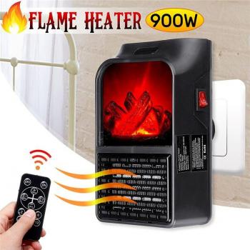 EU Plug Wall-Mounted Flame Heater