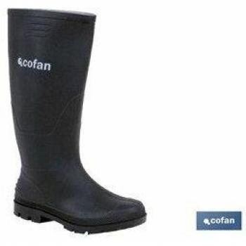 Botte haute en PVC noir taille 42