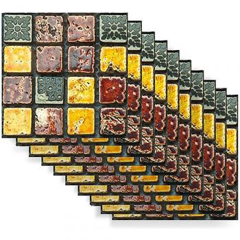 Wasserfeste Fliesen‑Aufkleber DIY Set – 10 Stück, 10 × 10 cm
