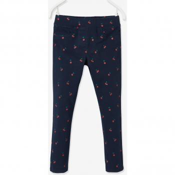 Girls' Dark Blue Cherry Treggings - Size 12/14Y